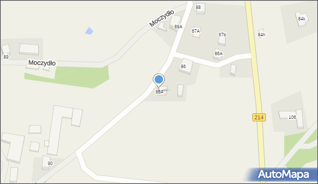 Moczydło, Moczydło, 88A, mapa Moczydło