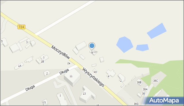 Moczydłów, Moczydłów, 6, mapa Moczydłów