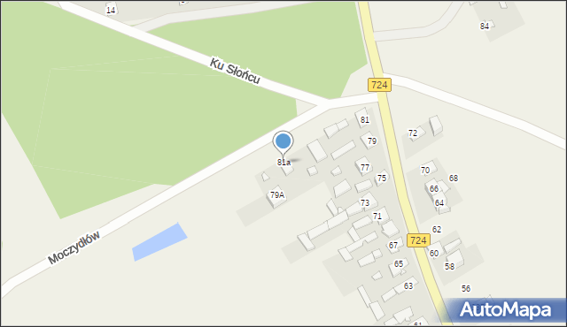 Moczydłów, Moczydłów, 81a, mapa Moczydłów