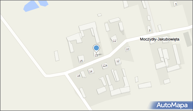 Moczydły-Jakubowięta, Moczydły-Jakubowięta, 13, mapa Moczydły-Jakubowięta