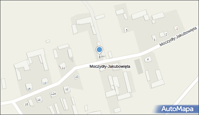 Moczydły-Jakubowięta, Moczydły-Jakubowięta, 9, mapa Moczydły-Jakubowięta