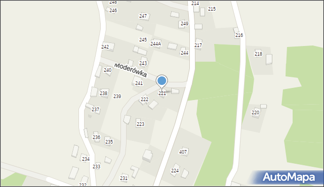 Moderówka, Moderówka, 221, mapa Moderówka