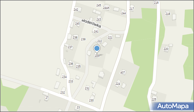 Moderówka, Moderówka, 223, mapa Moderówka