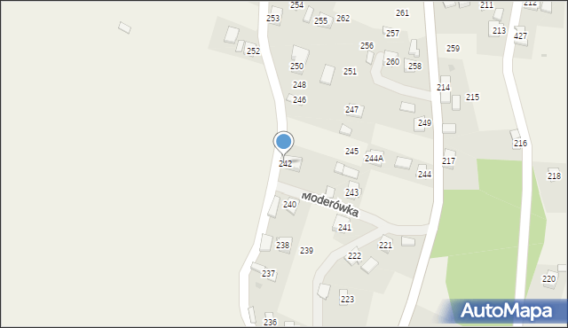 Moderówka, Moderówka, 242, mapa Moderówka