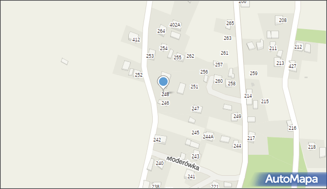 Moderówka, Moderówka, 248, mapa Moderówka