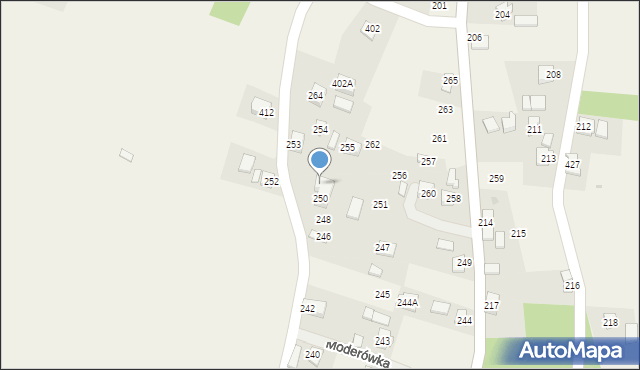 Moderówka, Moderówka, 250a, mapa Moderówka