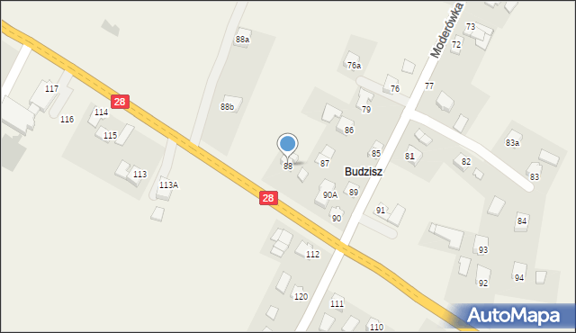 Moderówka, Moderówka, 88, mapa Moderówka