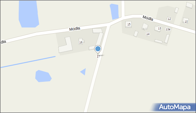 Modła, Modła, 17, mapa Modła