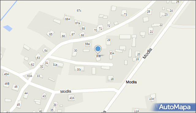 Modła, Modła, 30B, mapa Modła