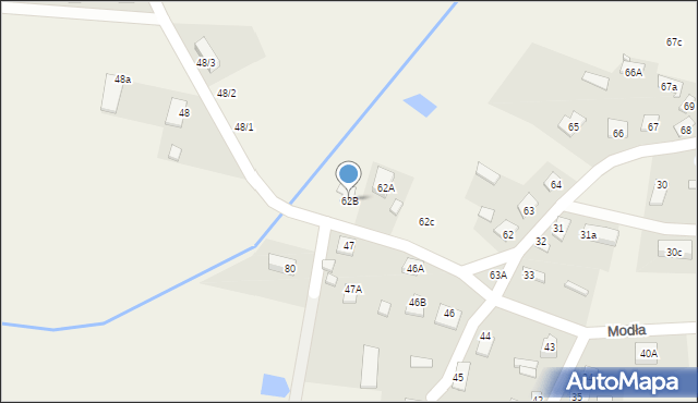 Modła, Modła, 62B, mapa Modła