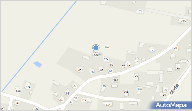 Modła, Modła, 66A, mapa Modła