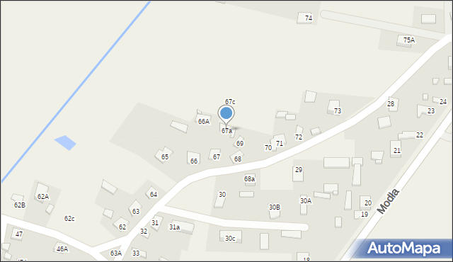Modła, Modła, 67a, mapa Modła