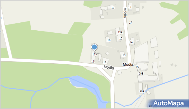 Modła, Modła, 11a, mapa Modła