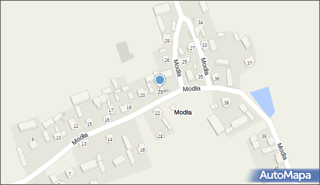 Modła, Modła, 23, mapa Modła