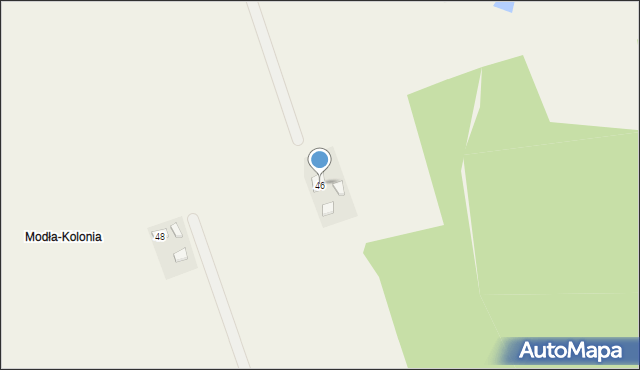 Modła, Modła, 46, mapa Modła