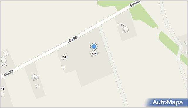 Modła, Modła, 58a, mapa Modła