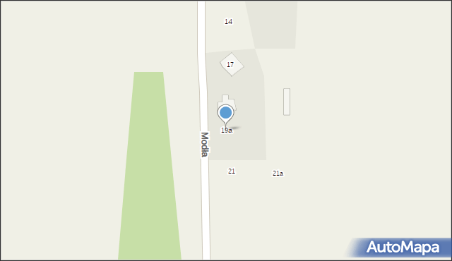 Modła, Modła, 19a, mapa Modła
