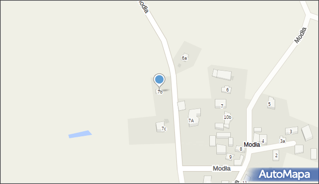 Modła, Modła, 7b, mapa Modła