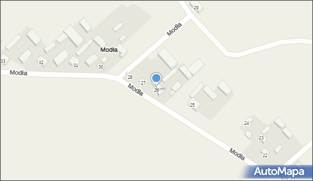 Modła, Modła, 26, mapa Modła
