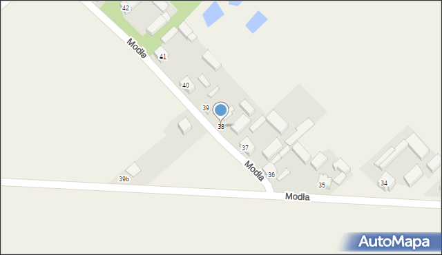 Modła, Modła, 38, mapa Modła