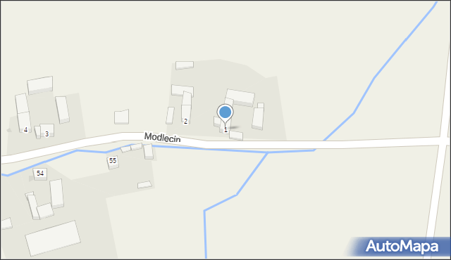 Modlęcin, Modlęcin, 1, mapa Modlęcin