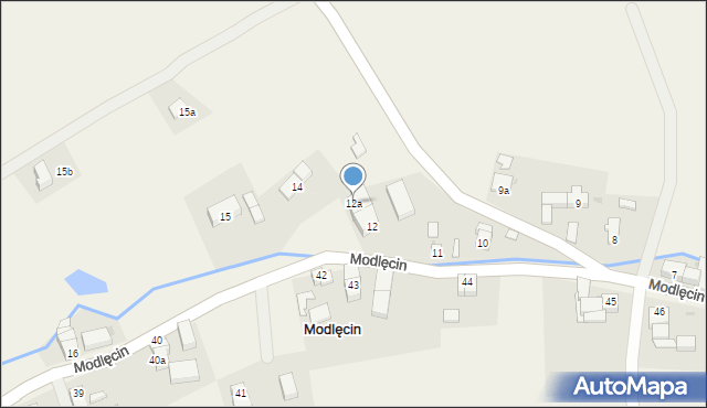 Modlęcin, Modlęcin, 12a, mapa Modlęcin