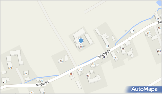 Modlęcin, Modlęcin, 19, mapa Modlęcin