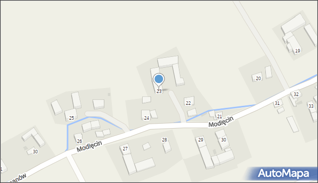 Modlęcin, Modlęcin, 23, mapa Modlęcin