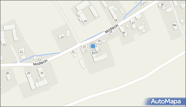 Modlęcin, Modlęcin, 33, mapa Modlęcin