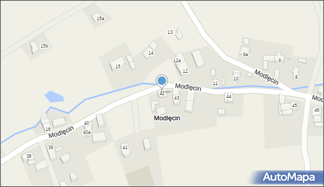 Modlęcin, Modlęcin, 42, mapa Modlęcin
