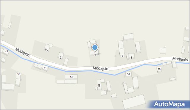 Modlęcin, Modlęcin, 5, mapa Modlęcin