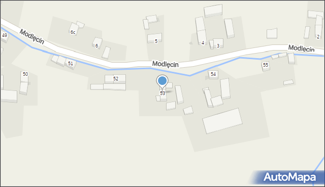 Modlęcin, Modlęcin, 53, mapa Modlęcin