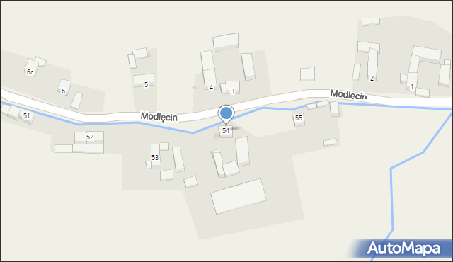 Modlęcin, Modlęcin, 54, mapa Modlęcin