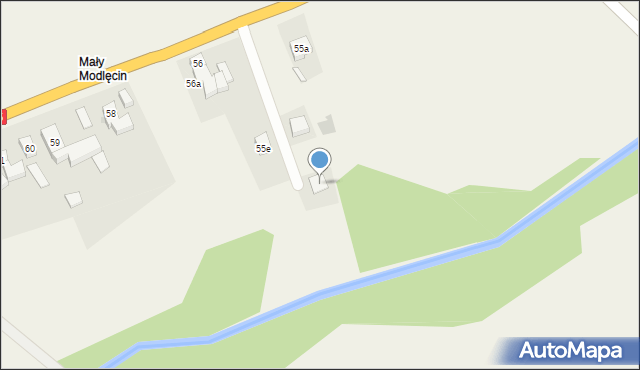 Modlęcin, Modlęcin, 55f, mapa Modlęcin