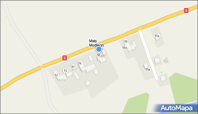 Modlęcin, Modlęcin, 58, mapa Modlęcin