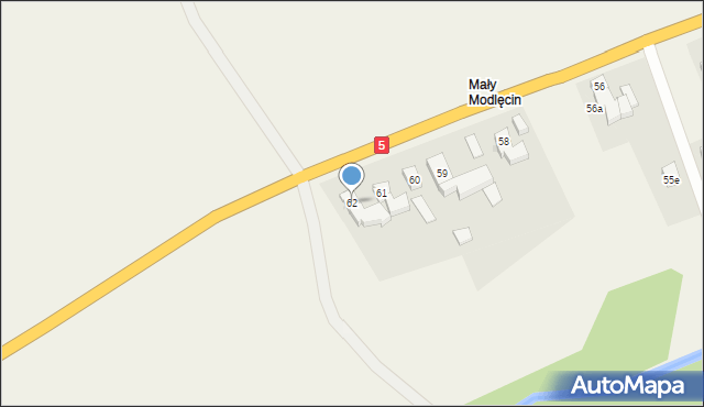 Modlęcin, Modlęcin, 62, mapa Modlęcin