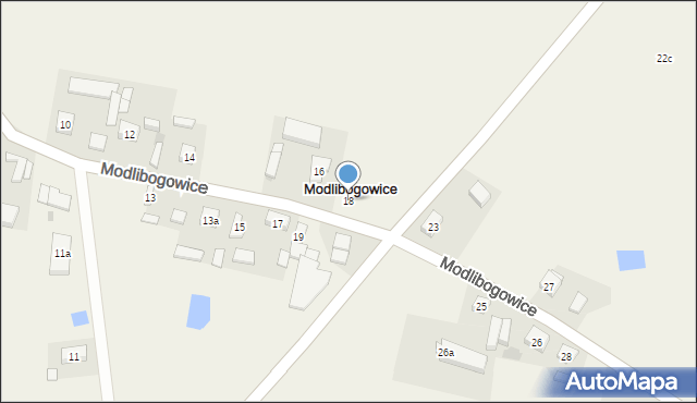 Modlibogowice, Modlibogowice, 18, mapa Modlibogowice