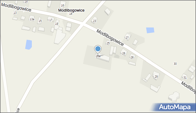 Modlibogowice, Modlibogowice, 26a, mapa Modlibogowice