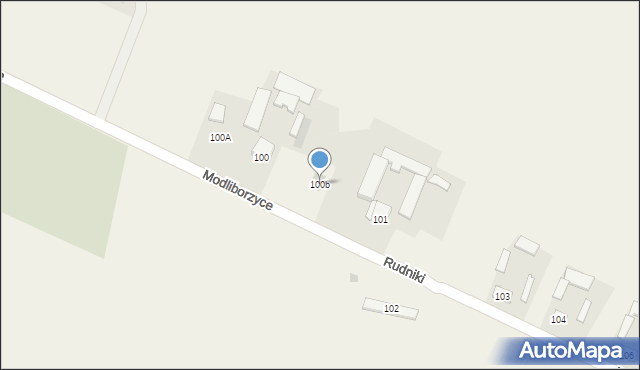 Modliborzyce, Modliborzyce, 100b, mapa Modliborzyce