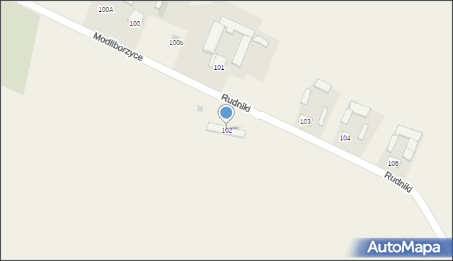 Modliborzyce, Modliborzyce, 102, mapa Modliborzyce