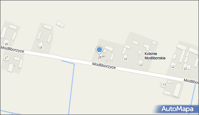 Modliborzyce, Modliborzyce, 15, mapa Modliborzyce