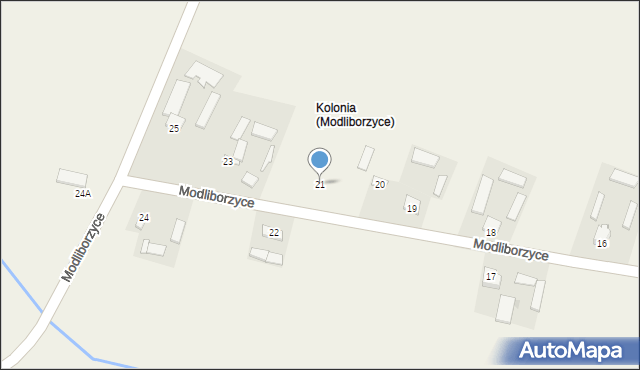 Modliborzyce, Modliborzyce, 21, mapa Modliborzyce