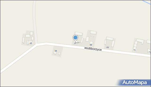 Modliborzyce, Modliborzyce, 67, mapa Modliborzyce