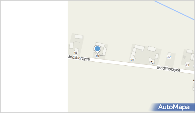 Modliborzyce, Modliborzyce, 69, mapa Modliborzyce