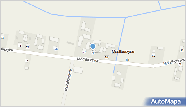 Modliborzyce, Modliborzyce, 78, mapa Modliborzyce