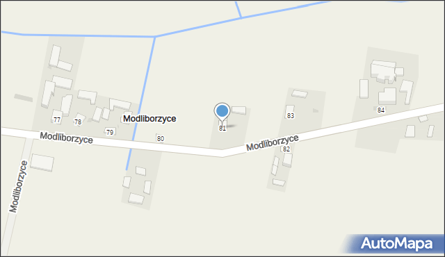 Modliborzyce, Modliborzyce, 81, mapa Modliborzyce