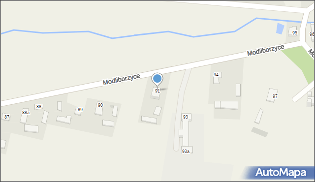 Modliborzyce, Modliborzyce, 92, mapa Modliborzyce