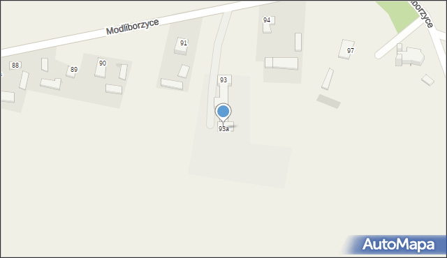 Modliborzyce, Modliborzyce, 93a, mapa Modliborzyce