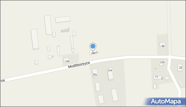 Modliborzyce, Modliborzyce, 19b, mapa Modliborzyce