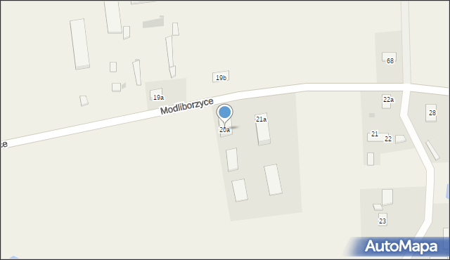 Modliborzyce, Modliborzyce, 20a, mapa Modliborzyce